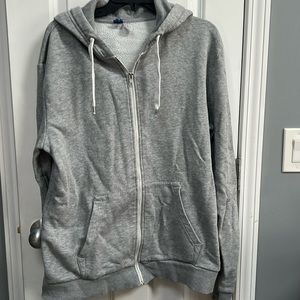 H&M zip up hoodie size XL gray